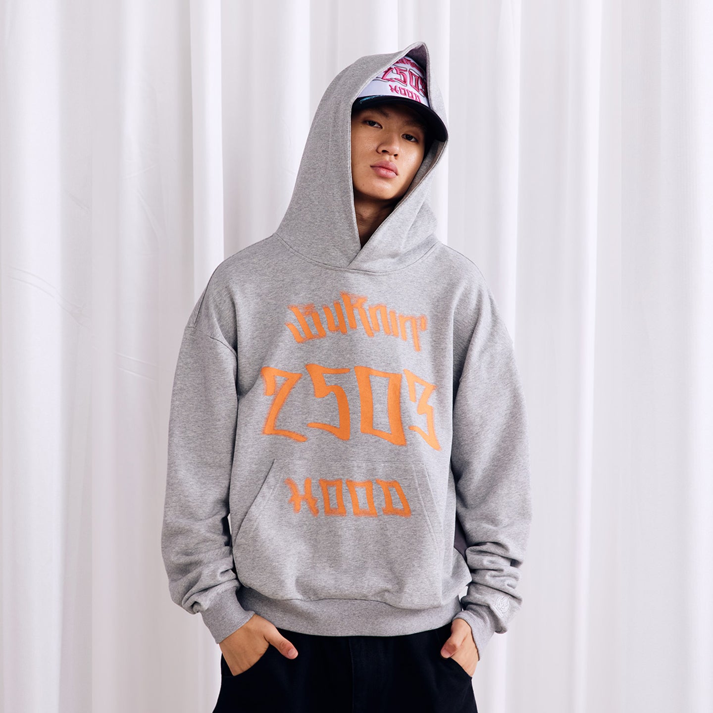 BURNIN*Phantom Logo Contrast Tire Print Hoodie - PSYLOS 1, BURNIN*Phantom Logo Contrast Tire Print Hoodie, Hoodie, Burnin, PSYLOS 1